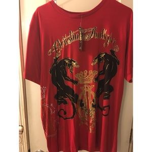 Christian Audigier  Red T Shirt L
